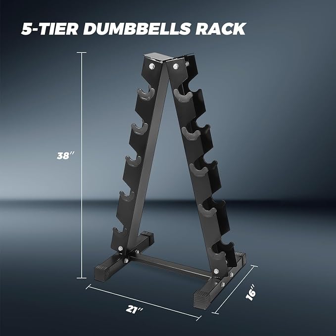 RitFit Rubber Coated Hex Dumbbell Weights Set for Home Gym | Cast Iron Core, Anti-Slip Knurled Chrome Handle, Hexagon Anti-Roll, Heavy-Duty Dumbbell Set for Strength Training