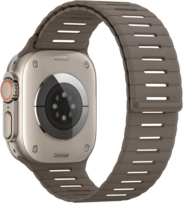 Magnetic Sport Bands Compatible with Apple Watch Bands for Men Women | Silicone Wristband 49mm 46mm 45mm 40mm 44mm 38mm 41mm 42mm, Replacement for iWatch Ultra Series 11 10 9 8 7 6 5 4 3 2 1 SE