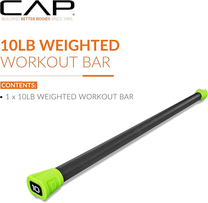 CAP Barbell Weighted Workout Bar | 5-20 lb | Multiple Options