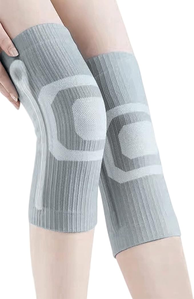 JUMISEE (One Pair Cotton Knee Sleeves for Knee Support, Circulation Improvement & Pain Relief Compression Knee Brace