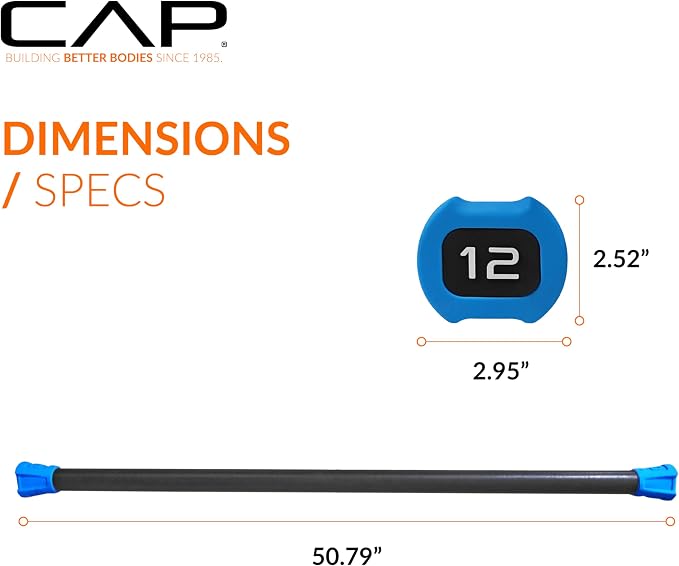 CAP Barbell Weighted Workout Bar | 5-20 lb | Multiple Options