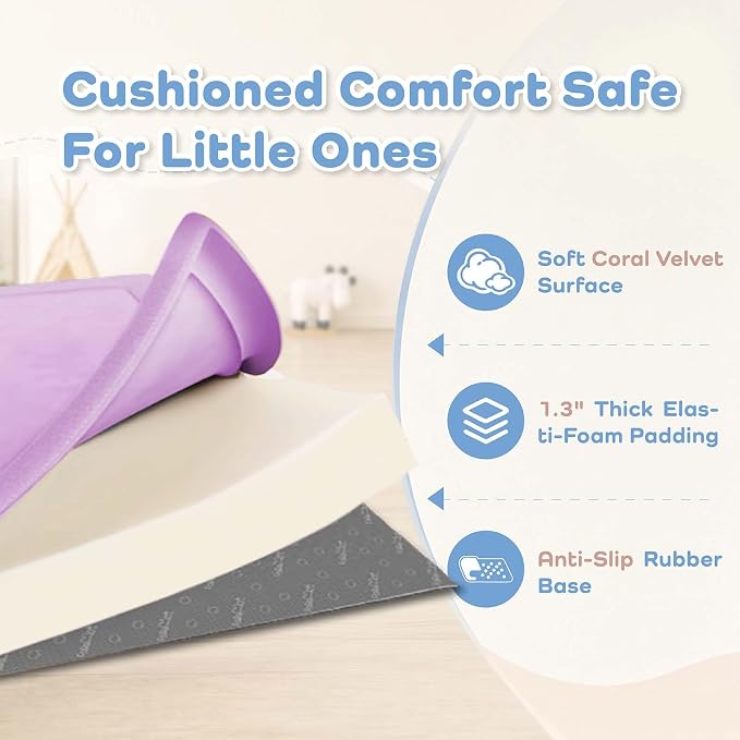 1.3" Thick Baby Play Mat for Floor,39x59 Memory Foam Tummy Time Mat | Ultra Soft Playmat for Baby,Tummy Time Foam Mats,Cushioned for Infant,Kids and Toddler Crawling,Easy Care