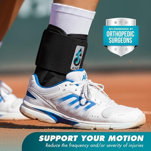Med Spec ASO Speed Lacer Ankle Stabilizer Brace Sprain Support Black XL | Orthopedic Speed Lacing Ankle Brace for Men, Women, Teens, And Kids, Bilateral, Workouts, Everyday Ankle Protection. 223616