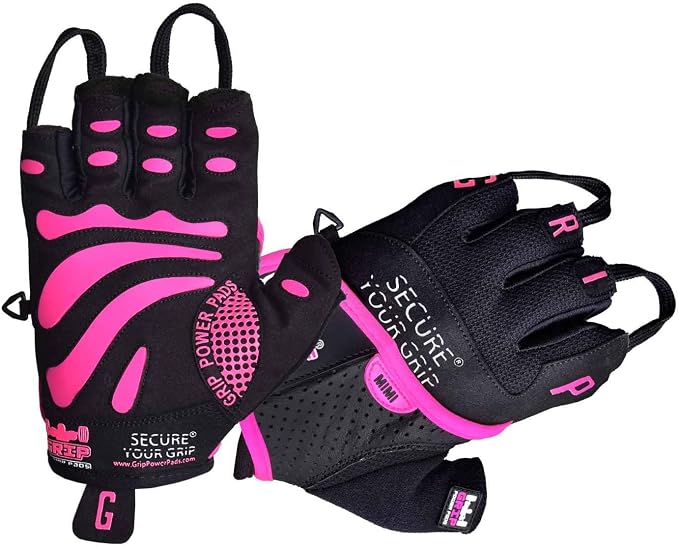 Grip Power Pads Mimi Women’s Workout Gloves – Lightweight Weightlifting Gloves with Strong Grip for Gym, Cross Training, Cycling, Pull-Ups, Climbing, Rowing & Fitness