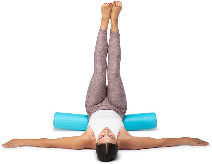 OPTP PRO-Roller Super Soft Density Foam Roller – Round, Light Blue, 36"x 6" | Low density foam roller for exercise, gentle massage, and physical therapy, gentle, forgiving compression, 36" x 6" round