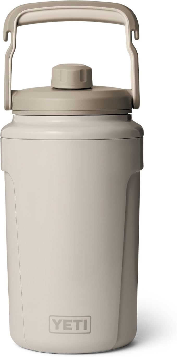 YETI Silo Half Gallon Insulated Chug Cap Water Jug – Leakproof, Lightweight Sports Bottle with Fence Hook Handle – Keeps Drinks Ice-Cold – Ideal for Gym, Sports & Tournaments, Cape Taupe