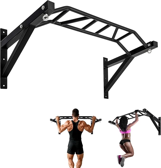 Multifunctional Wall Mount Pull-Up Bar Fitness Equipment,Chin-Up for Indoor Home Gym Workout,Supports to 440 Lbs