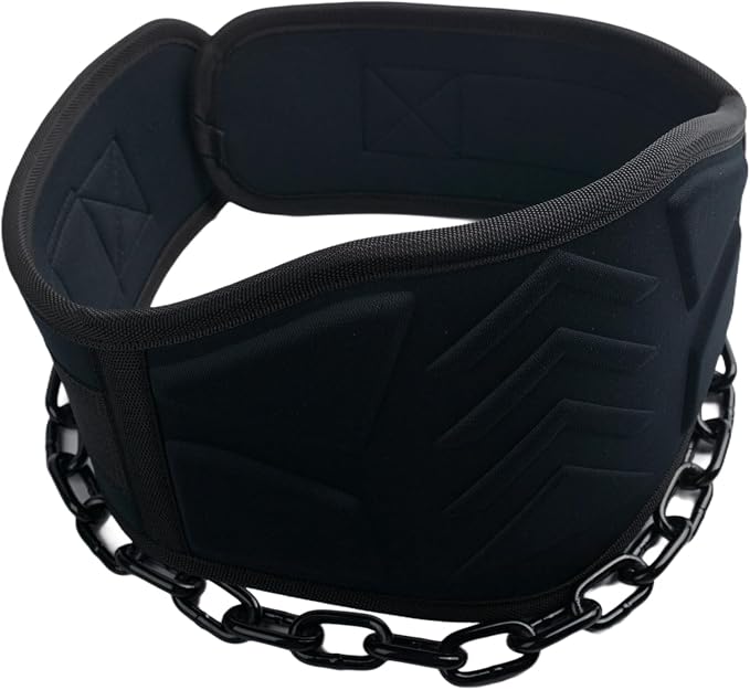 12 mm Thick Heavy Duty Dip Belt with 36 IN Steel Chain, 35" Weighted Pull Up Belt for Added Weight Training, Chin Ups, Pull Ups, Tricep Dips And More