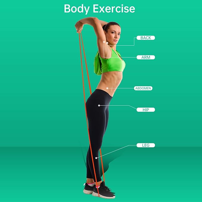 WIKDAY Resistance Bands for Working Out, Exercise Bands, Workout Bands, Pull Up Assistance Bands for Body Stretching Training Physical Therapy Muscle Training for Men & Women