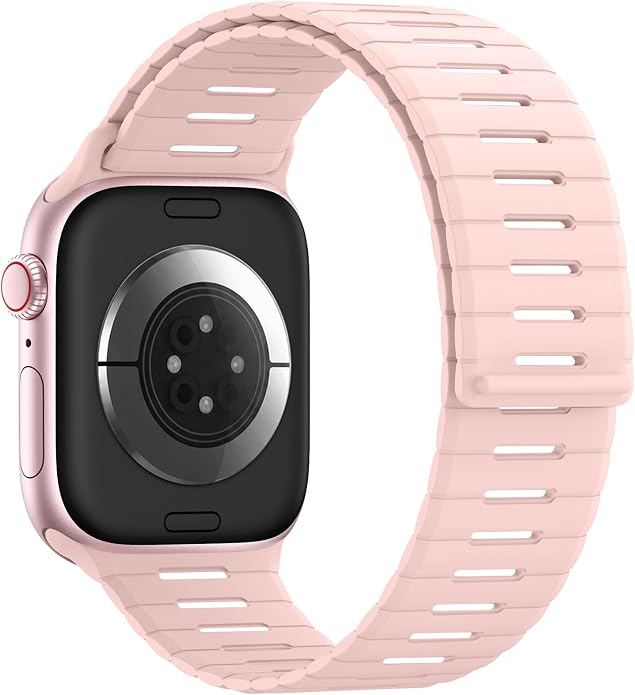 Magnetic Sport Bands Compatible with Apple Watch Bands for Men Women | Silicone Wristband 49mm 46mm 45mm 40mm 44mm 38mm 41mm 42mm, Replacement for iWatch Ultra Series 11 10 9 8 7 6 5 4 3 2 1 SE