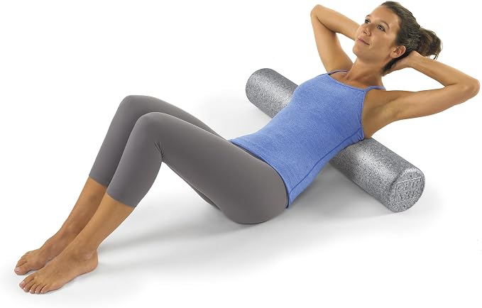OPTP Silver AXIS Foam Roller - Moderate Density, Eco-Friendly, Durable Foam Roller for Physical Therapy and Exercise, Deep Tissue Muscle Relief, and Workout Recovery (36-Inch Round)