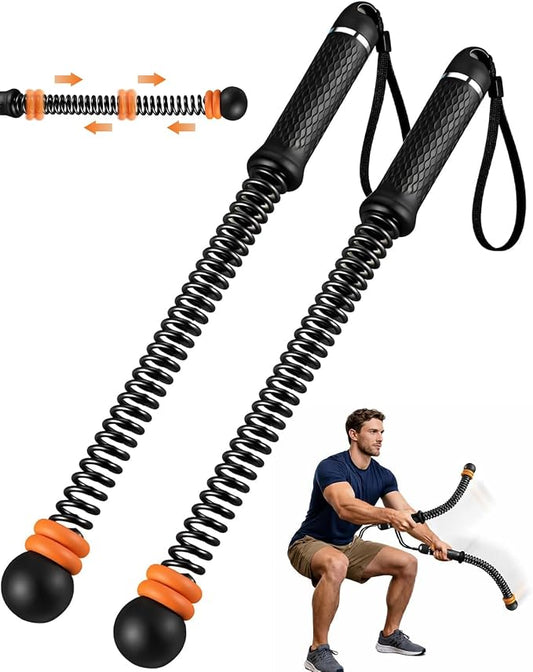 Ropeless Battle Ropes for Home Gym, Adjustable Weight, Weighted Workout Cords for HIIT, Strength, and Low-Impact Cardio Training, Home Gyms to Burn (Black)