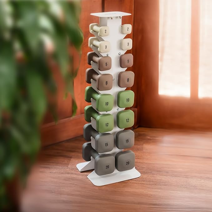 WeGym Square Dumbbells for Home Gym, Hand Weights for Strength Training