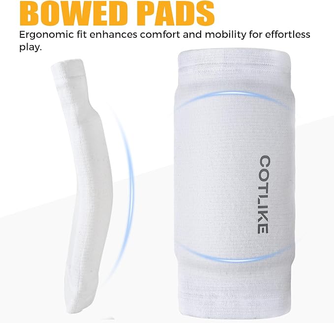 Volleyball Elbow Pads for Youth, Volleyball Arm Sleeves Elbow Pads for Floor Burns and Bruises, Non-Bulky Elbow Pad Protection Comfort Flexible, One Size
