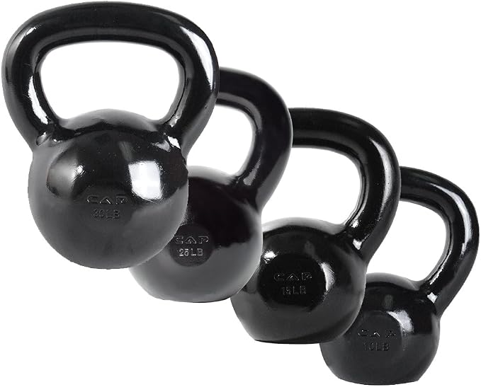 CAP Barbell Black Enamel Coated - Singles and Sets, Multiple Weight Choices