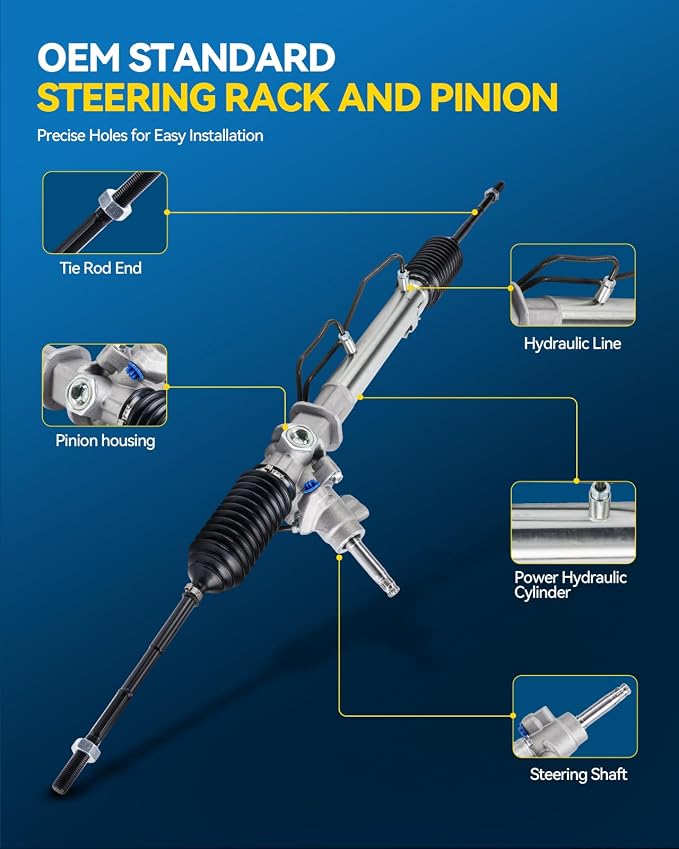 PHILTOP Hydraulic Power Steering Rack and Pinion Replacement For 2000-2004 Outback, 2003 Baja, 2004-2006 Baja 2.5L Replace 26-2401