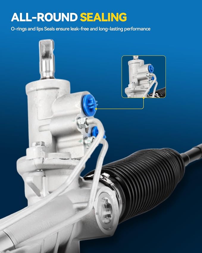 PHILTOP Power Steering Rack and Pinion for Ram 1500, Ram 2500, Ram 3500 | RWD Only, 2002-2005 Ram 1500, 2006 Ram 1500 RWD Extended Crew Cab, 2003-2006 Ram 2500/Ram 3500 No.52106518AG, 52106518AI