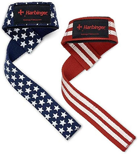 Harbinger Padded Cotton Lifting Straps with NeoTek Cushioned Wrist, 21.5 Inch Length, 1.5 Inch Width, Pair, Weightlifting Wrist Straps for Deadlifts and Strength Training