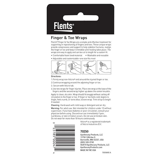 Flents Finger & Toe Wraps, Compression Support Straps, 2 Pack, USA Made | Hook And Loop Closure Provides Adjustable Secure Fit, Helps Stabilize Digits During Recovery, Easy to Use, Comfortable Design