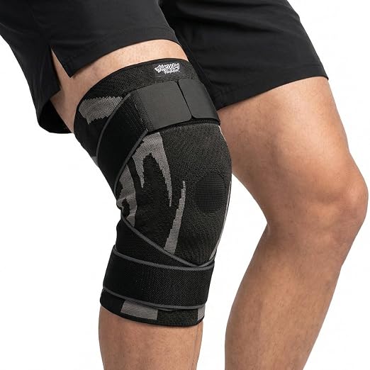 Anaconda Fightwear Knee Brace for Men and Women – Adjustable Knee Compression Sleeve with Gel Pad for Shock Absorption & Joint Support – Non-Slip Wrap for Athletic Training & Sports – XX-Large