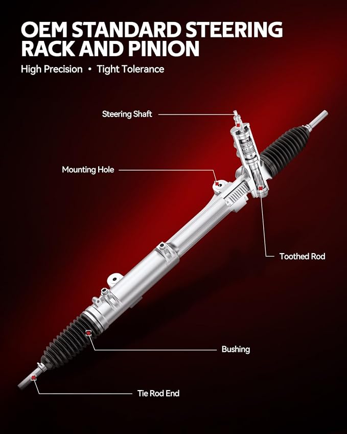 Torchbeam Power Steering Rack & Pinion Assembly Fit for 2011 2012 2013 2014 2015 2016 2017 2018 2019 2020 Sienna 3.5L FWD, Hydraulic System Steering, Replaces OEM 1G-26006