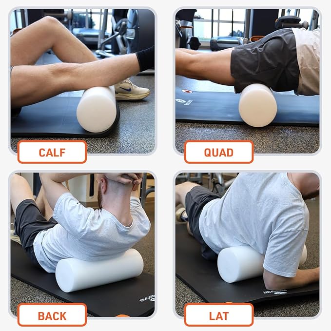 Body Sport Foam Roller, Full Round 36 in x 6 in. – Lightweight & Durable for Flexibility, Strengthening & Rehab – High-Density for Muscle Reeducation, Spinal Stabilization & Pressure Relief
