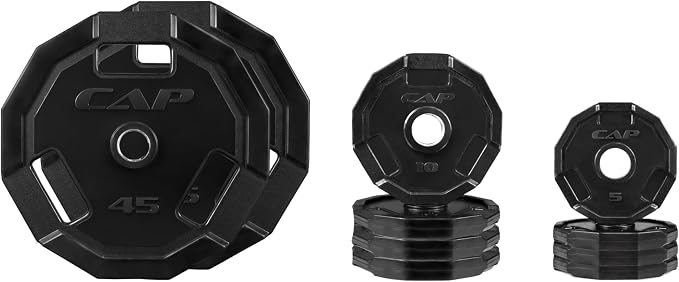 CAP Barbell 2-Inch Olympic Cast Iron Plate Weight Set | 75-285 lbs | Multiple Options