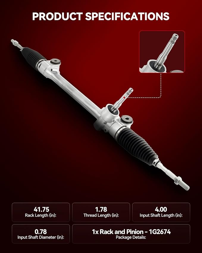 Torchbeam Electronic Power Steering Rack and Pinion Assembly Fit for Toyota Yaris 2007-2012, OE 24-2674