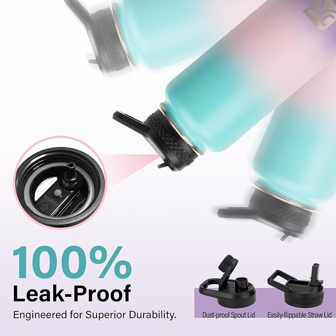 DYSANKY Insulated Water Bottle with Portable Carrier Bag for Outdoor 40 oz