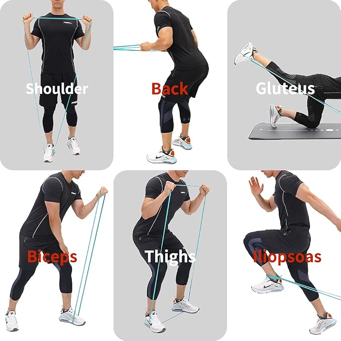 PROIRON Resistance Bands Pull Up Bands Comfortable Exercise Bands Anti-Slip Workout Bands for Pull up Dip Squat Gym Workout Physical Therapy Stretch Bands for Men & Women,Length 81.89in