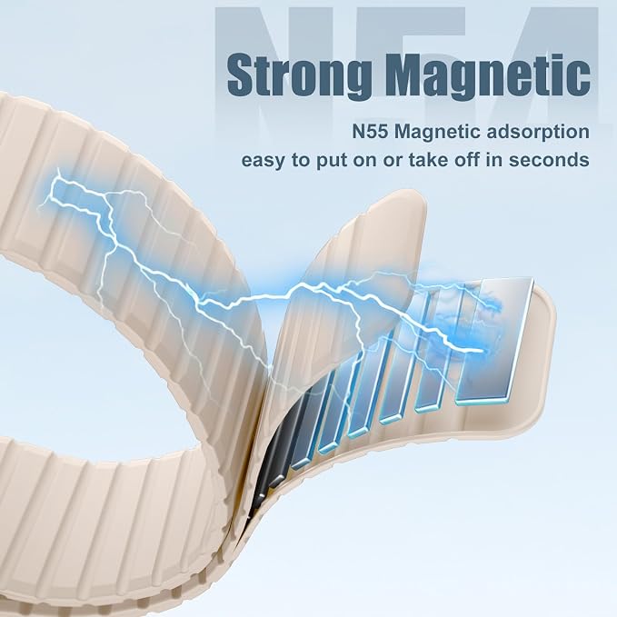 Magnetic Sport Silicone for Apple Watch Ultra 3 2 Band 49mm 46 45 44mm Men | Upgraded Magnet,Two-Tone Design,Waterproof,Soft Loop Strap for iWatch Ultra 3/2 Series 11 10 9 8 7 6 5 4 SE 46mm 45mm 44 49