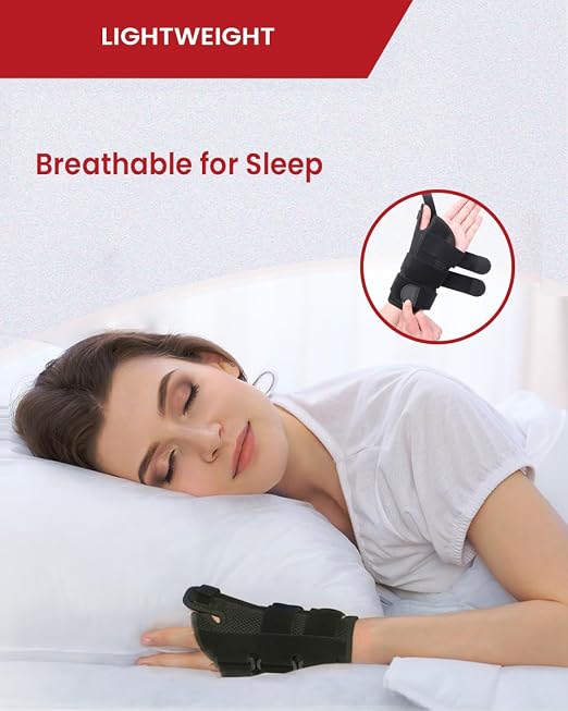 Wrist Brace Thumb Spica Splint for Carpal Tunnel, Right Hand | De Quervain's Tenosynovitis, Tendonitis & Arthritis, Trigger Thumb Support for Men and Women, Medium