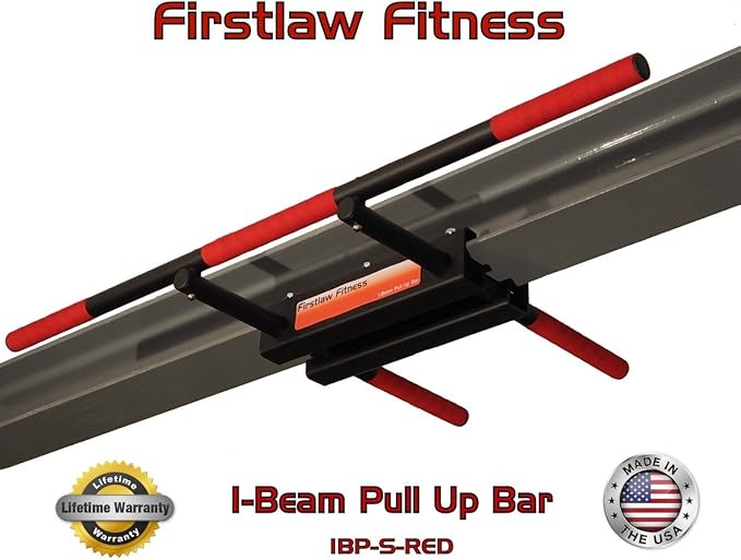 600 LBS Weight Limit - I-Beam Pull Up Bar - Straight Long Bar - Grip Tape.