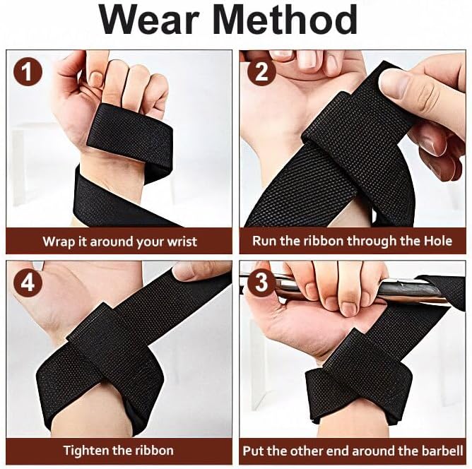 Lifting Straps for Weightlifting, Deadlifts & Pull-Ups – Non-Slip, Heavy-Duty Wrist Strap for Men & Women - 18" Cotton Gym Workouts Straps with Neoprene Padding for Powerlifting, Bodybuilding, Strength Training (Pair)
