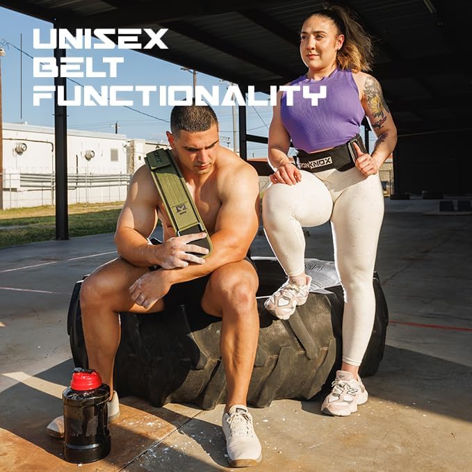 Premium Weight Lifting Belt, 4 Inch Weight Belt for Men and Women with Self Locking Metal Buckle for Maximum Support, Weightlifting Belt for Squat or Deadlift, Durable Gym Belt for Men