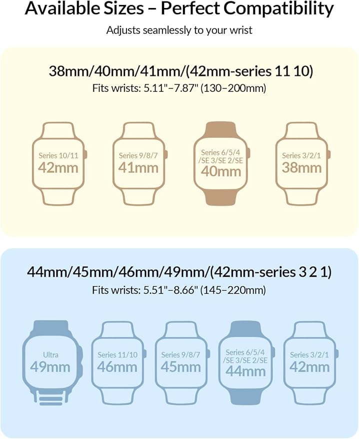 Patented Magnetic Silicone Sport Band for Apple Watch Bands for Women Men | Soft Silicone Solo Loop 40mm 38mm 41mm 44mm 45mm 42mm 49mm, Sport Strap for iWatch Series 11 10 9 8 7 6 5 4 3 2 1 SE Ultra