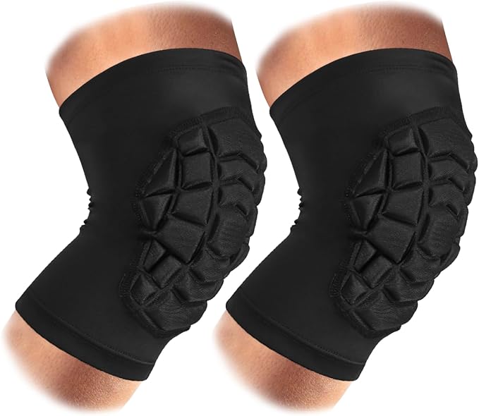 SZKANI Knee Pads Compression Leg Sleeve Knee Sleeve for All Sports Wrestling Protector Gear, 1 Pair of Knee Paded