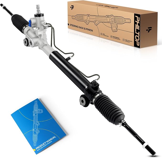 PHILTOP Power Steering Rack & Pinion Assembly for 2004 2005 2006 2007 2008 2009 2010 Sienna, Hydraulic Power Steering, OEM Replacement 97-2619