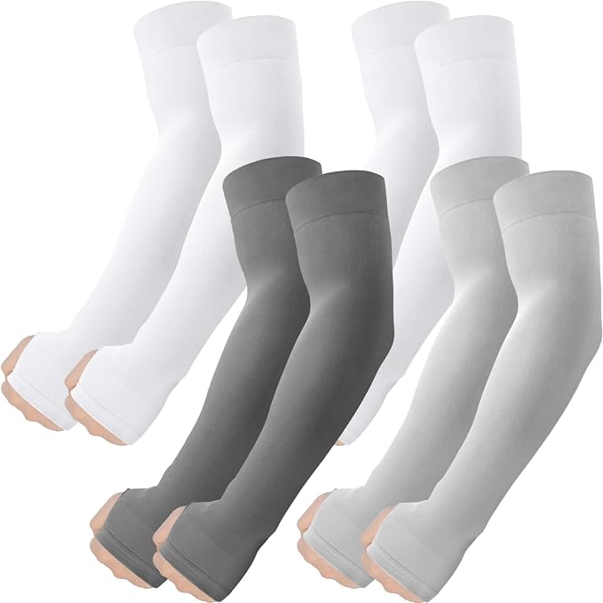 ROXUN Arm Sleeves with Thumb Hole, Cooling UV Sun Protection for Men/Women | High‑elastic fabric,compression tattoo cover up for men/women,great for outdoor activities