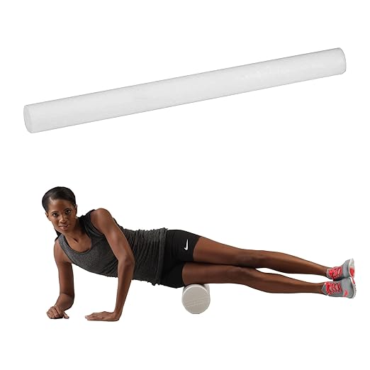 Sammons Preston Foam Therapy Roll, Back Roller, Exercise, Muscle, Yoga, 3" | High-density round foam roller for exercise, massage, balance, yoga and physical therapy