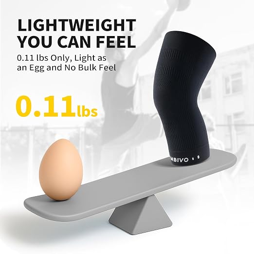 CAMBIVO Knee Brace for Women and Men (2 Pack), Ultra-Thin Lightweight Knee Compression Sleeve (Black, Medium)
