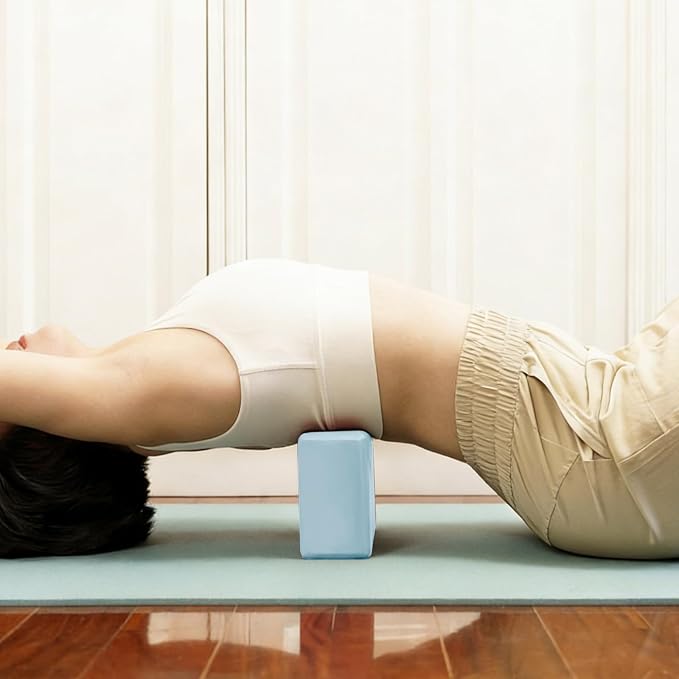 Yoga Blocks 2 Pcs, 9"x6"x3" Yoga Brick Foam Blocks EVA Foam Block Yoga Props Accessories for Yoga Pilates Stretching and Meditation