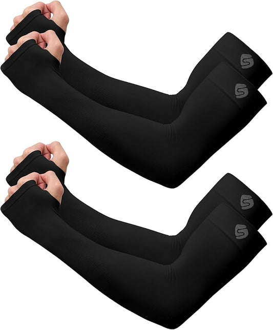 Arm Sleeves for Men Women UV Sun Protection Compression Arm Warmer Tattoo Cover Up, Sports Golf Cooling Sleeves