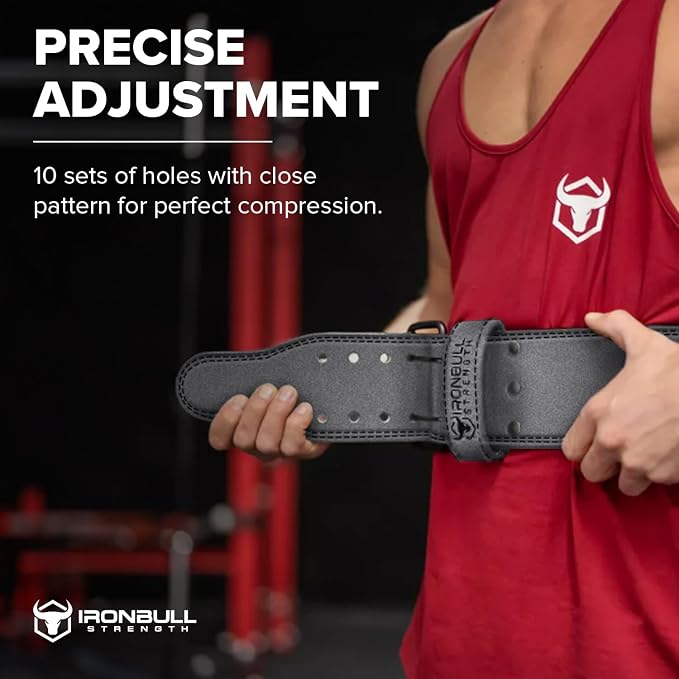 Powerlifting Belt - IPF Approved – Weight Lifting Belt 10mm - Prong Weightlifting Belt for Squats, Deadlift, and Bench Press – Lifting Belt Leather 4in for Men and Women – Back Brace for Gym, Workout, Strength Training, Strongmen & Power Lift