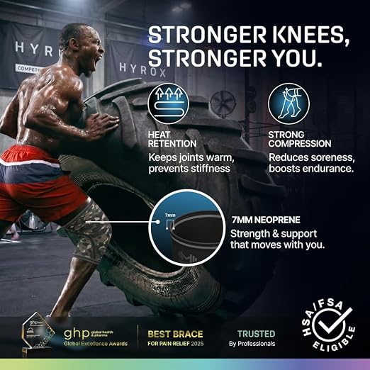 Modvel Strength 7mm Knee Sleeves (Pair) for Weightlifting & Powerlifting (USPA, IPL Approved) | High-Performance Knee Compression Support For Squats, Weight Lifting - Men and Women