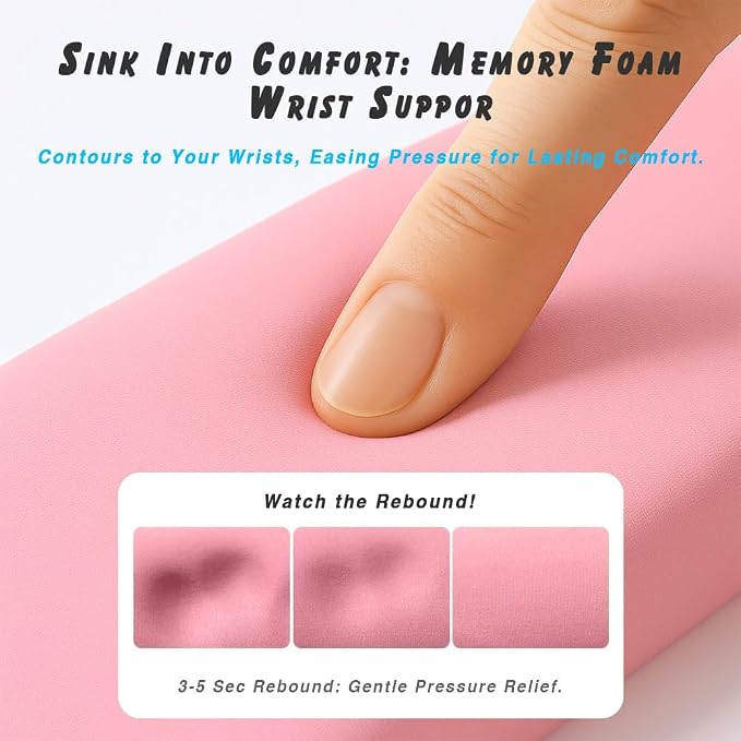 ErgoComfort Gel Wrist Rest Mouse Pad-Ergonomic Office Mousepad with Wrist Support-Non-Slip, Design Desk Accessories Mat for Home&Game Decor (09LavenderHaze Set)