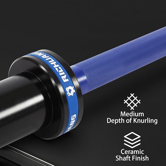 Ceramic Olympic Barbell 4/5/6FT – Short 2" Bar for Home Gym | Alloy/A3/45 steel. 400-500LB. 28mm knurled grip. Brass bushings. Squat, bench, deadlift, hip thrust. Fits standard plates.