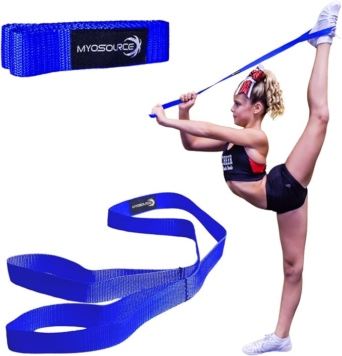 Cheerleading Flexibility Stunt Strap - Improve Stretching and Stunts for Cheer Dance Gymnastics & Physical Therapy – Stocking Stuffers Present for Kids Girls Adults - 12 Colors