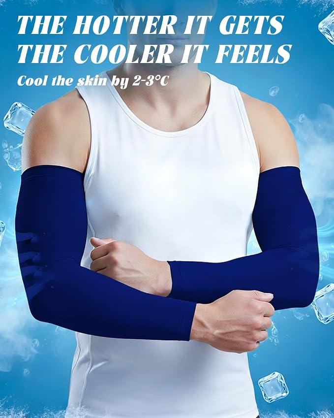 BHYTAKI Cooling Compression Arm Sleeves for Men Women,UPF50 UV Sun Protection Sleeves for Work Sport Tattoo Cover Up