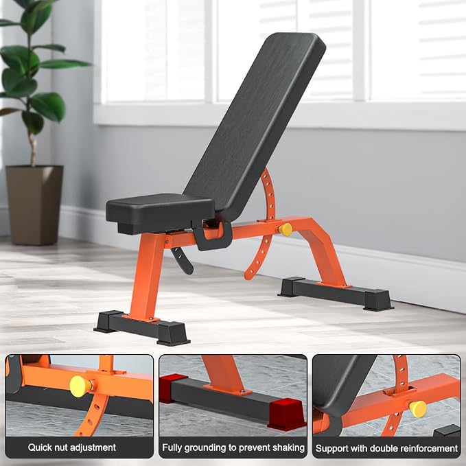 Adjustable Bench,Incline Flat Decline Sit Up Weight Bench,Dumbbell Stool
